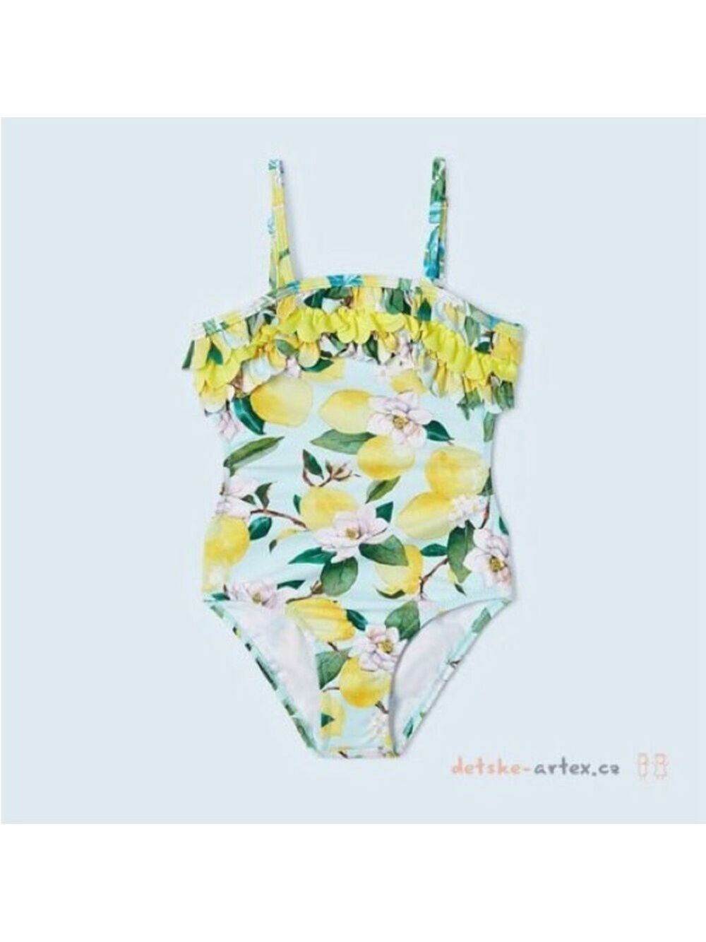 Size 8 Girls Mayoral Citrus Blossom Kids Swim One Piece